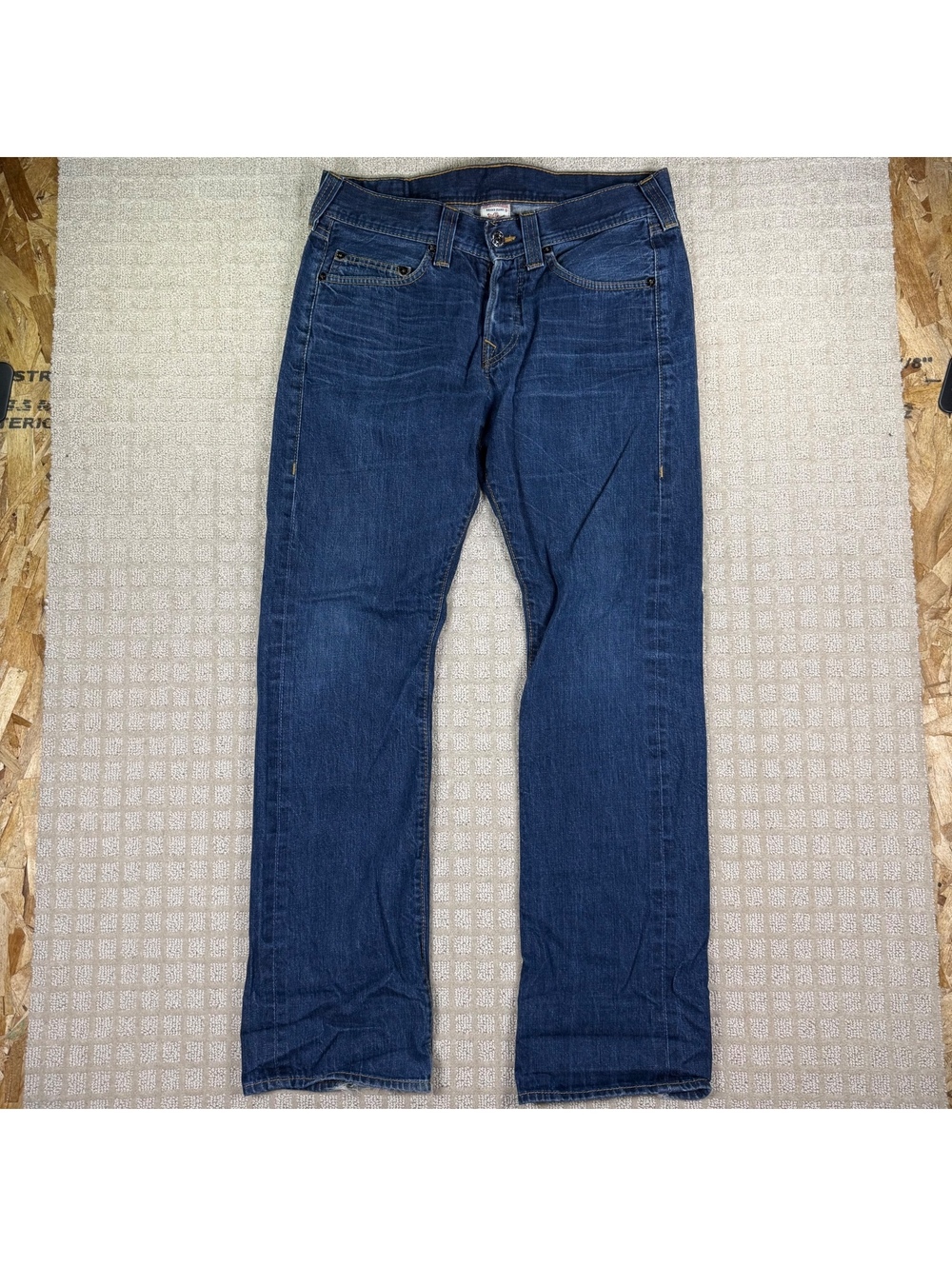 True Religion USA Flag Denim Jeans Blake Straight Leg 32